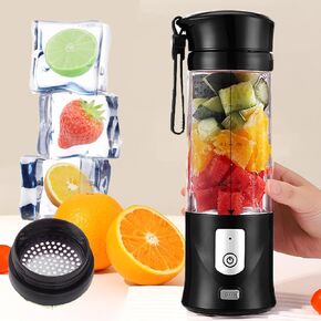 Portable Blender, Cordless, Personal Blender-for Shakes & Smoothies, BPA Free, Leakproof, USB-C Rechargeable, Ideal for Ice Blending, Juicing, and Food Processing, Convenient (Green)