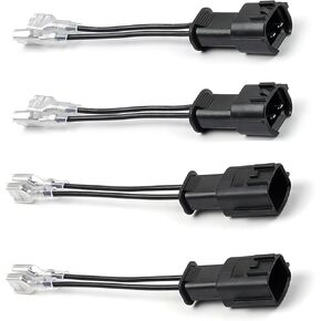 4 PCS Car Horn Wiring Harness, Snail-Specific Non-Breaking Wire Non-Destructive Conversion Plug, Honk Horn Plug with Wire, Compatible with Old Hyundai Kia New Hyundai (Black)