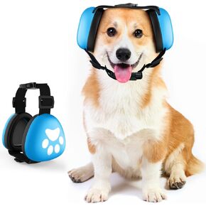 Dog Ear Muffs Noise Protection, Dog Earmuffs 29dB Dog Headphones Noise Cancelling Ear Muffs for Dog Hearing Protection, Sound Proof for Fireworks Thunders Relief Anxiety（Blue,M）