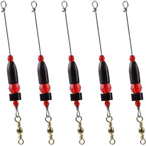 Carolina Rigs for Fishing 5pcs Carolina Ready Rigs with Bullet Worm Weights Pre Rigged Carolina Rigs for Bass Fishing Catfishing Saltwater Freshwater