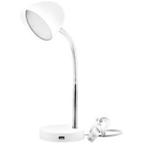 LED Desk Lamp with USB Port White by MaxLite