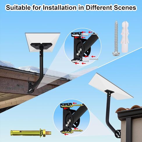 مجموعة أدوات التثبيت على الحائط من الجيل 3 القابلة للتعديل: حامل طويل على الحائط متوافق مع حامل السقف Starlink V3 مع محول أنابيب Starlink Gen 3 in Kuwait