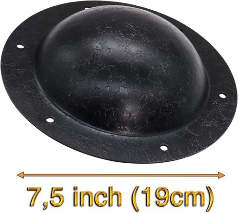 Mythrojan Hand Forged Viking LARP Shield BOSS Umbo عملي بالكامل وجاهز للمعركة، 7.4 بوصة in Kuwait