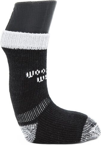 Power Paws Greyhound Edition Reinforced Foot Dog Socks, Black Grey, L, Fits 70-95 pounds in Saudi Arabia