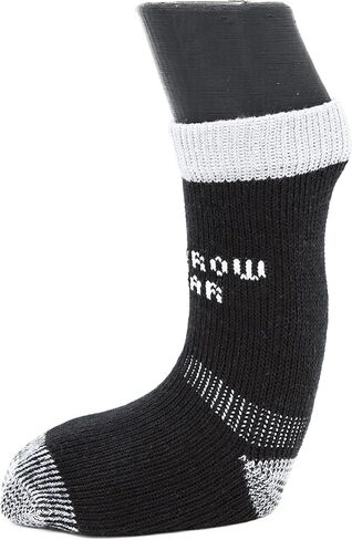 Power Paws Greyhound Edition Reinforced Foot Dog Socks, Black Grey, L, Fits 70-95 pounds in Saudi Arabia