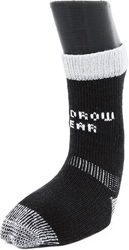 Power Paws Greyhound Edition Reinforced Foot Dog Socks, Black Grey, L, Fits 70-95 pounds in Saudi Arabia