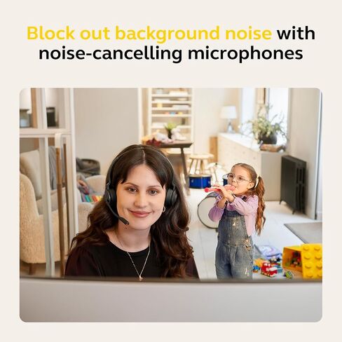Jabra Engage 55 SE (Second Edition) Dual-Ear Wireless Headset w/Link 400 USB-A DECT Adapter – Noise-Cancelling Microphone, Extensive Range – MS Teams Certified, Works with All Other Platforms, Black in Saudi Arabia