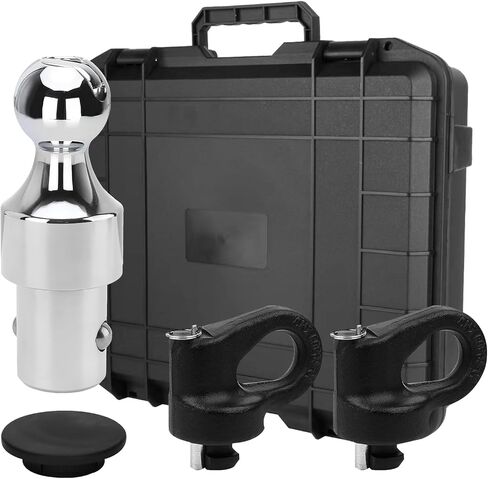 60618 Puck System Gooseneck Hitch Ball Kit, for 2013-2023 Dodge RAM 2500 3500, 2-5/16 Inch Gooseneck Ball for Truck Bed with 2 Gooseneck Safety Chain Anchors(30000 lbs GTW/ 7500 lbs VTW)Carrying Case in Saudi Arabia