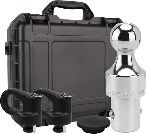 60618 Puck System Gooseneck Hitch Ball Kit, for 2013-2023 Dodge RAM 2500 3500, 2-5/16 Inch Gooseneck Ball for Truck Bed with 2 Gooseneck Safety Chain Anchors(30000 lbs GTW/ 7500 lbs VTW)Carrying Case in Saudi Arabia