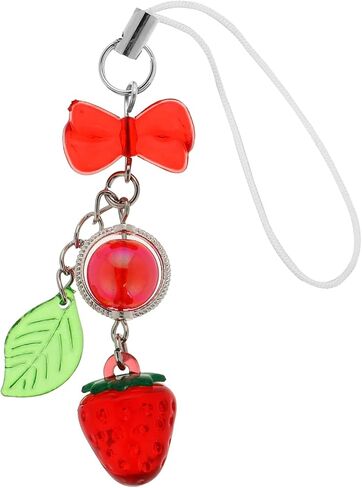 2 PCS Styquenzer Strawberry Cute Phone Charms Strap Delicate Cell Phone Charms Straps for Phone Charms Y2k Aesthetic Charm Strawberry Charms Phone Keychain for Phone Keychain Camera Phone Chain Decor in Saudi Arabia