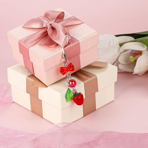 2 PCS Styquenzer Strawberry Cute Phone Charms Strap Delicate Cell Phone Charms Straps for Phone Charms Y2k Aesthetic Charm Strawberry Charms Phone Keychain for Phone Keychain Camera Phone Chain Decor in Saudi Arabia