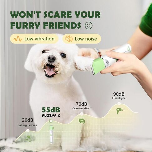 Dog Grooming Kit with LED Light, 4 in 1 Pet Clippers for Cordless Electric Cat Paw Trimmer Dog Nail Grinder, Professional Grooming Supplies for Cat Matted Hair and Small Dogs Thick Coats in Saudi Arabia