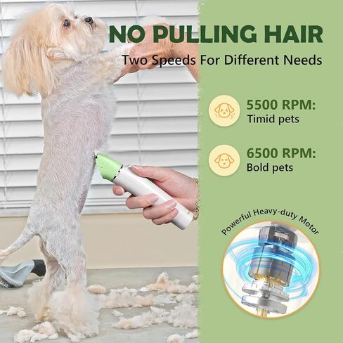 Dog Grooming Kit with LED Light, 4 in 1 Pet Clippers for Cordless Electric Cat Paw Trimmer Dog Nail Grinder, Professional Grooming Supplies for Cat Matted Hair and Small Dogs Thick Coats in Saudi Arabia
