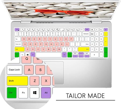 Keyboard Cover for Dell 2021 2020 2019 Inspiron 15 5501 5502 5505 5508 5584 5590 5593 5598 15.6",Inspiron 15 7000 7590 7591 7501 7506 7706 7790, Vostro 7590 5590 7500,Protector Skin-Candy Mint Green in Saudi Arabia