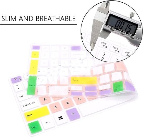 Keyboard Cover for Dell 2021 2020 2019 Inspiron 15 5501 5502 5505 5508 5584 5590 5593 5598 15.6",Inspiron 15 7000 7590 7591 7501 7506 7706 7790, Vostro 7590 5590 7500,Protector Skin-Candy Mint Green in Saudi Arabia
