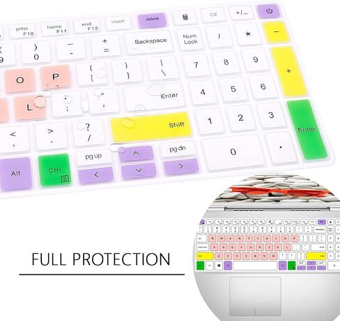 Keyboard Cover for Dell 2021 2020 2019 Inspiron 15 5501 5502 5505 5508 5584 5590 5593 5598 15.6",Inspiron 15 7000 7590 7591 7501 7506 7706 7790, Vostro 7590 5590 7500,Protector Skin-Candy Mint Green in Saudi Arabia