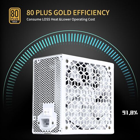 مصدر طاقة SAMA 850 واط - ATX 3.0&PCIe 5.0 وحدة PSU وحدات كاملة - 80 بالإضافة إلى موصلات 12VHPWR ذات كفاءة ذهبية على سلسلة PSU RTX 40، مروحة صامتة ECO FDB، ضمان 10 سنوات in Kuwait