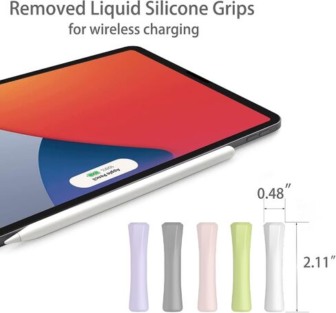قبضة سيليكون سائلة لقلم Apple Pencil، عبوتان من مقابض أقلام ipad ipad المريحة المتوافقة مع الجيل الأول والثاني وUSB-C وPro، ملحقات جديدة 2024 لقلم Apple Pencil (أخضر نعناعي ولافندر) in Saudi Arabia