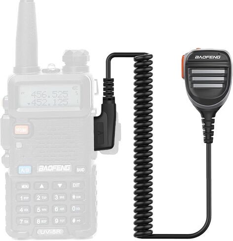 BAOFENG Mic,Radio Mic Reinforced Cable and Rain Shoulder Handheld Compatible UV-5R BF-F8HP 5RM UV-21R K5PLUS GM-15 Pro UV-5G Plus GM-5RH UV-17R TD-H3 TD-H8 UV-K5 in Saudi Arabia