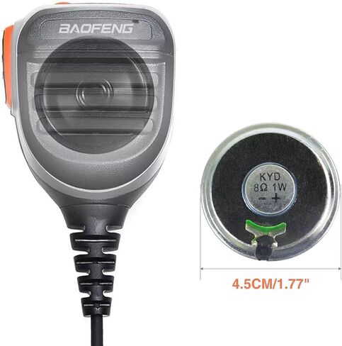BAOFENG Mic,Radio Mic Reinforced Cable and Rain Shoulder Handheld Compatible UV-5R BF-F8HP 5RM UV-21R K5PLUS GM-15 Pro UV-5G Plus GM-5RH UV-17R TD-H3 TD-H8 UV-K5 in Saudi Arabia