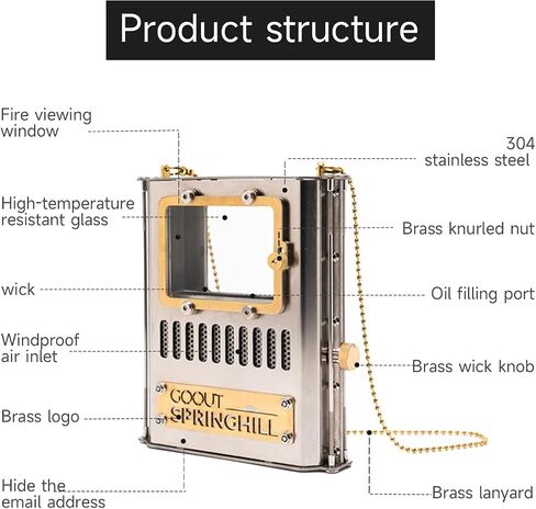 GOOUT SPRINGHILLkerosene lantern Oil Lantern Ironing stove Hanging ironing stove Camping Stove Outdoor Iron Stove, Fireplace, Barbecue, Silvery with Refill in Saudi Arabia