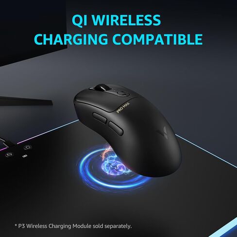 ماوس الألعاب اللاسلكي Rapoo VT3PRO MAX، خفيف الوزن 59 جرام، استقصاء 8 كيلو هرتز، مستشعر بصري PAW 3950 النهائي، 30 كيلو نقطة لكل بوصة مستقلة، 1+8 أزرار قابلة للبرمجة، عمر البطارية 200 ساعة، شكل كلاسيكي in Kuwait