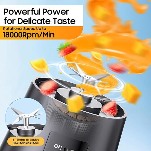 Portable Blender Personal Size Blender - Blender for Shakes and Smoothies, Mini Blender with 380Ml Travel Cup, Suit for Kitchen, Travel, Gym in Saudi Arabia