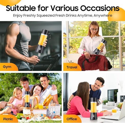 Portable Blender Personal Size Blender - Blender for Shakes and Smoothies, Mini Blender with 380Ml Travel Cup, Suit for Kitchen, Travel, Gym in Saudi Arabia