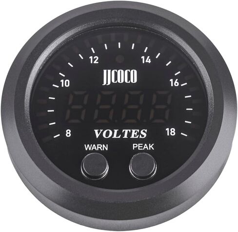 مجموعة قياس ضغط الزيت العالمية 2-1/16 بوصة (52 مم) 150 رطل لكل بوصة مربعة - شاشة عرض رقمية باللون الأحمر مع مستشعر إلكتروني 1/8NPT - لمجموعات قياس سيارات القوارب البحرية والسيارات والشاحنات in Kuwait