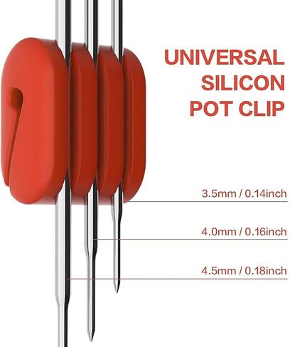 Universal Slicon Pot Clip/Cup Clip for Temperature Probe of Deep Fryer,Candy Pot, Probe Organizer (Pack of 2) in Saudi Arabia