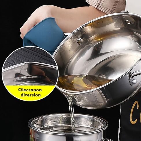 وعاء مقلاة عميقة، وعاء مقلاة عميقة من الفولاذ المقاوم للصدأ سعة 2.2 لتر 304 مع ميزان حرارة، وغطاء ورف تصريف الزيت بالتنقيط، وعاء الدجاج المقلي، مقلاة تيمبورا على الطراز الياباني لأجنحة الدجاج المقلية والروبيان in Kuwait