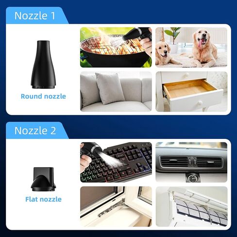 Compressed Air Duster Adjustable Wind Speed, 110000RPM 6000Mah Electric Air Duster, Replace Compressed Air Can, Rechargeable in Saudi Arabia