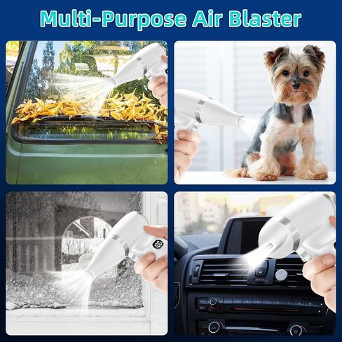 Compressed Air Duster Adjustable Wind Speed, 110000RPM 6000Mah Electric Air Duster, Replace Compressed Air Can, Rechargeable in Saudi Arabia
