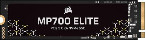 Corsair MP700 Elite 2TB PCIe 5.0 x4 NVMe M.2 SSD – Included Aluminum Heatsink – Up to 10,000MB/sec – High-Density 3D TLC NAND – M.2 2280 - DirectStorage Compatible – Black in Saudi Arabia