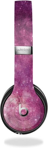 Glossy Glitter Headphone Skin Compatible with Beats Solo 3 Wireless - Magenta Pour - Premium 3M Vinyl Protective Wrap Decal Cover - Easy to Apply | Crafted in The USA by MightySkins in Kuwait