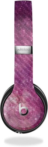 Glossy Glitter Headphone Skin Compatible with Beats Solo 3 Wireless - Magenta Pour - Premium 3M Vinyl Protective Wrap Decal Cover - Easy to Apply | Crafted in The USA by MightySkins in Kuwait