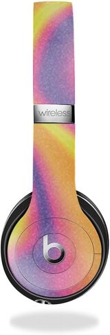 Glossy Glitter Headphone Skin Compatible with Beats Solo 3 Wireless - Magenta Pour - Premium 3M Vinyl Protective Wrap Decal Cover - Easy to Apply | Crafted in The USA by MightySkins in Kuwait