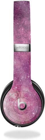 Glossy Glitter Headphone Skin Compatible with Beats Solo 3 Wireless - Magenta Pour - Premium 3M Vinyl Protective Wrap Decal Cover - Easy to Apply | Crafted in The USA by MightySkins in Kuwait