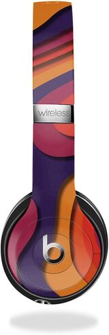 Glossy Glitter Headphone Skin Compatible with Beats Solo 3 Wireless - Magenta Pour - Premium 3M Vinyl Protective Wrap Decal Cover - Easy to Apply | Crafted in The USA by MightySkins in Kuwait
