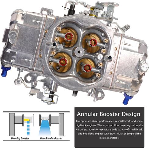 Performer 4 Barrel 4150 Carburetor Square Bore Carburetor Drag Race Annular Booster Double Pumper W/Choke Replacement For Holley 4150 Carburetors (650CFM) in Saudi Arabia