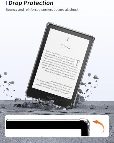 Case for All-New Kindle Paperwhite/Colorsoft 7 Inch 2024,WUNIAK Design for Kindle Paperwhite 12 Generation,Thin Slim Lightweight Scratch Proof,Durable Protection Silicone Rubber TPU Cover (Clear). in Kuwait