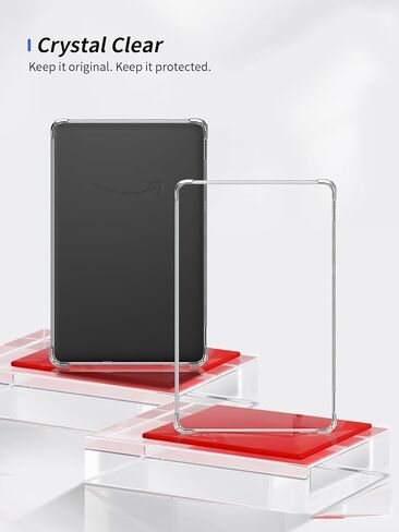 Case for All-New Kindle Paperwhite/Colorsoft 7 Inch 2024,WUNIAK Design for Kindle Paperwhite 12 Generation,Thin Slim Lightweight Scratch Proof,Durable Protection Silicone Rubber TPU Cover (Clear). in Kuwait