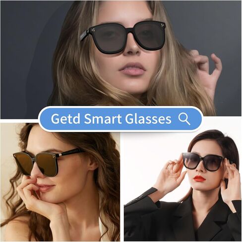 Smart Sunglasses, Round Polarized Lens Bluetooth Glasses for Men/Women with Speaker, Music Glasses Audio (GD20-C1) in Saudi Arabia