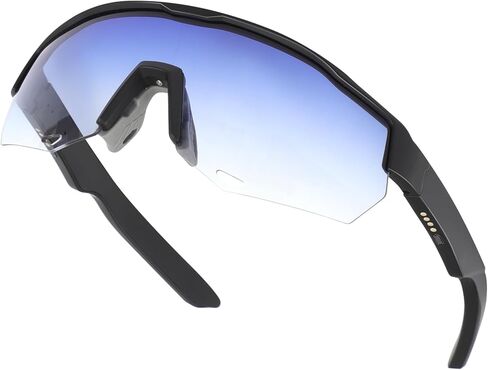 Smart Glasses for Running, Cycling, Polarized Sport Sunglasses for Men Women, Bluetooth 5.4 Headphones, UV400, Photochromic, Spherical Lenses, Black in Saudi Arabia