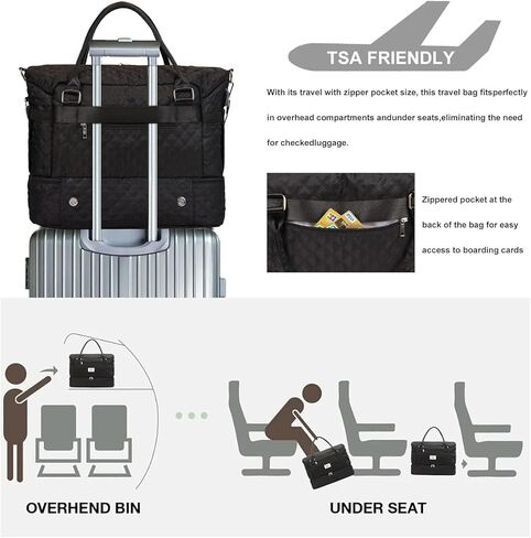 حقيبة سفر من Leathario للنساء والرجال، حقيبة رياضية من القماش الخشن، حقيبة كبيرة لصالة الألعاب الرياضية مع حجرة للأحذية وجيب مبلل، مجموعة من قطعتين in Kuwait