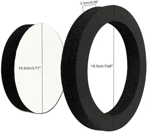 4 عبوات من حلقات إسفنجية لسماعات السيارة مقاس 6 بوصات و6.5 بوصات و6.75 بوصات حلقات سريعة مانعة للالتصاق وحواجز إسفنجية عازلة للصوت لسماعات باب السيارة مكونة من مجموعة مكونة من مكونات صوت ستيريو باس وعزل الصوت in Kuwait