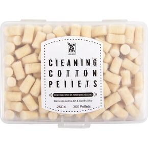 Cleaning Cotton Wool Felt Cleaning Pellets for Maintenance .25 Caliber 300 Counts with Storage Box (.25 Caliber)