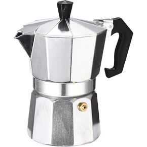 Bruntmor Espresso Coffee Maker - Manual Espresso Coffee Machine - Portable Coffee Brewer, Moka Pot, Coffee Percolator - Stovetop Coffee Maker for Espresso, Coffee or Cappuccino - Small Coffee Pot