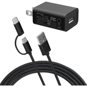 UL Listed Fast Charger with 6.6ft Braided Cord for All Amazon Kindle Paperwhite,Oasis,Voyage,Kids Edition eReaders,Kindle Touch,DX,Keyboard; for All Fire Max HD HDX 6 7 8 10 11 Tablets