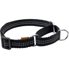 Adjustable Nylon Reflective Martingale Dog Collar for Training and Walking (Red, XS (Neck: 10"-14", Width: 3/8"))
